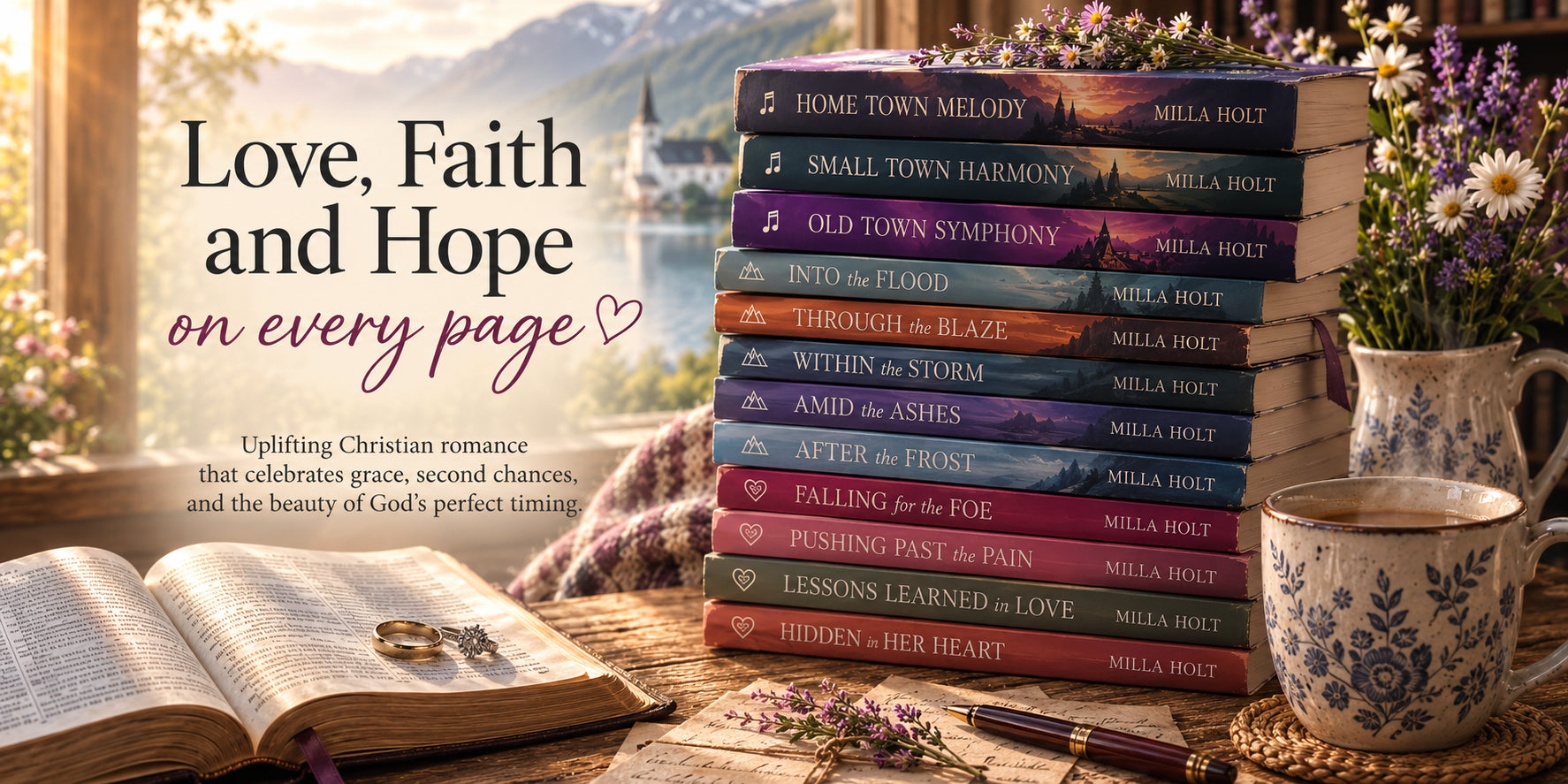 Love, Faith and Hope on Every Page Milla Holt Christian romance